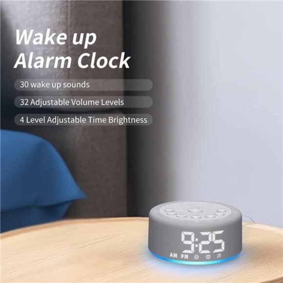 Sound Machine Alarm Clock Night Light White Noise Machine with 27 - Picture 4 of 8